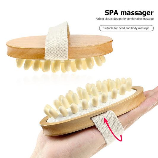 Wooden Hand-Held Body Brush