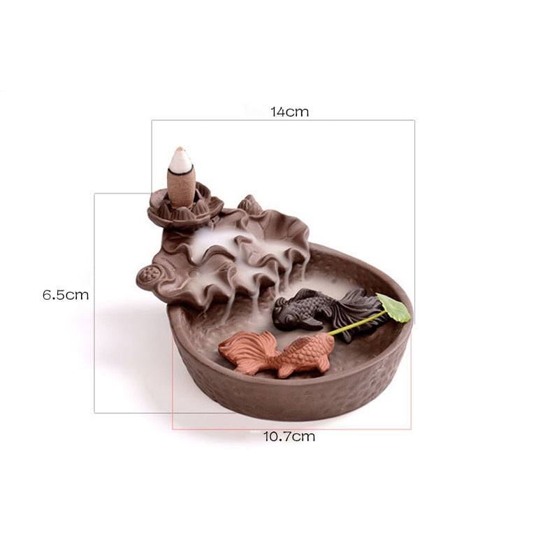 Fish Backflow Incense Burner