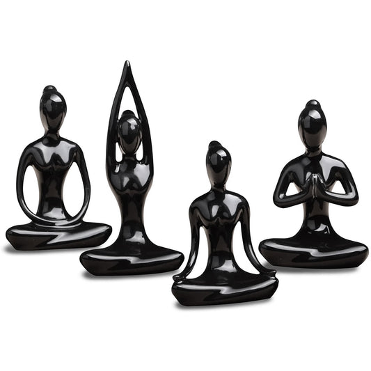 4 Pcs Yoga Meditation Figurine