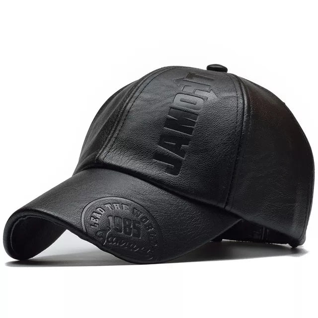 Men's Leather Baseball Cap