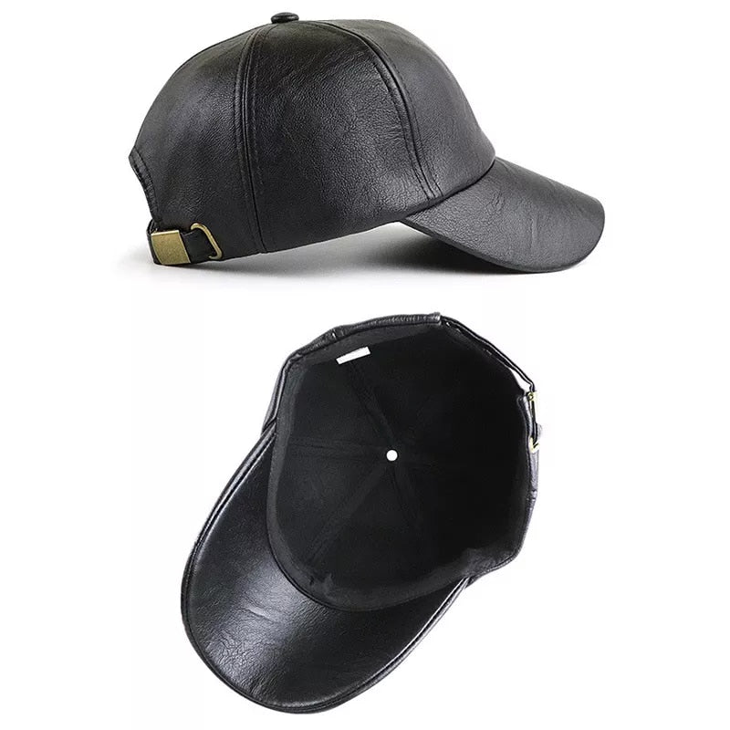 Men's Leather Baseball Cap