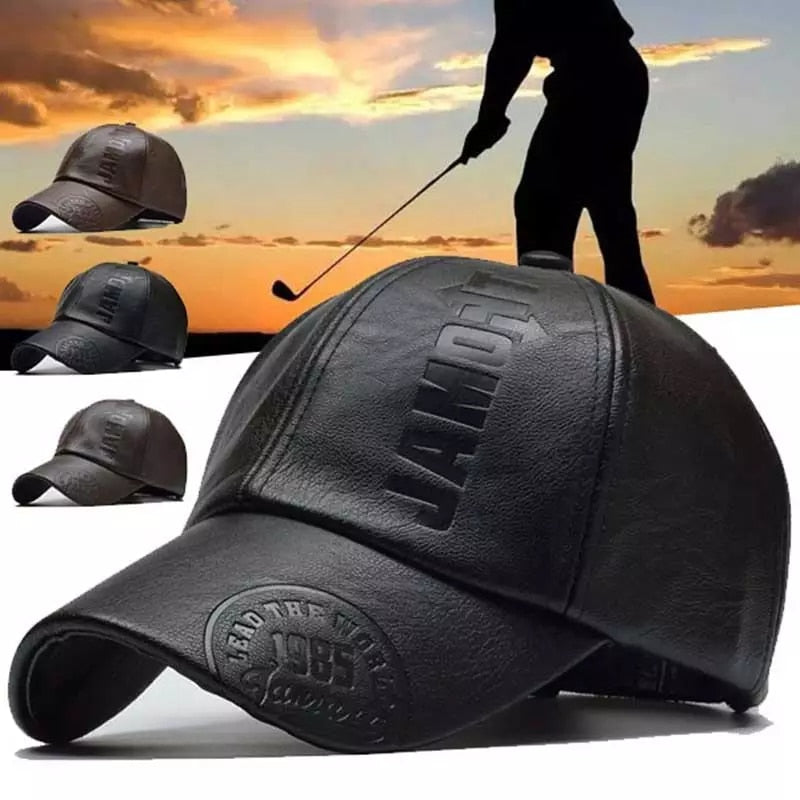 Men's Leather Baseball Cap