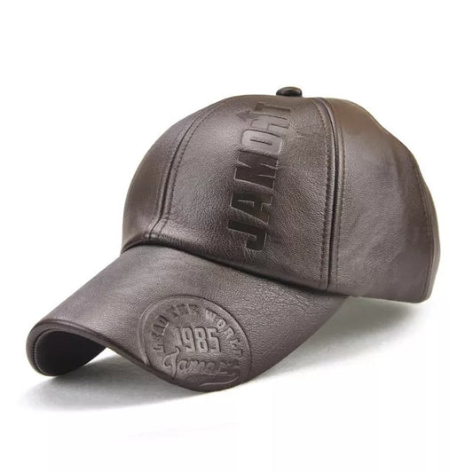 Men's Leather Baseball Cap