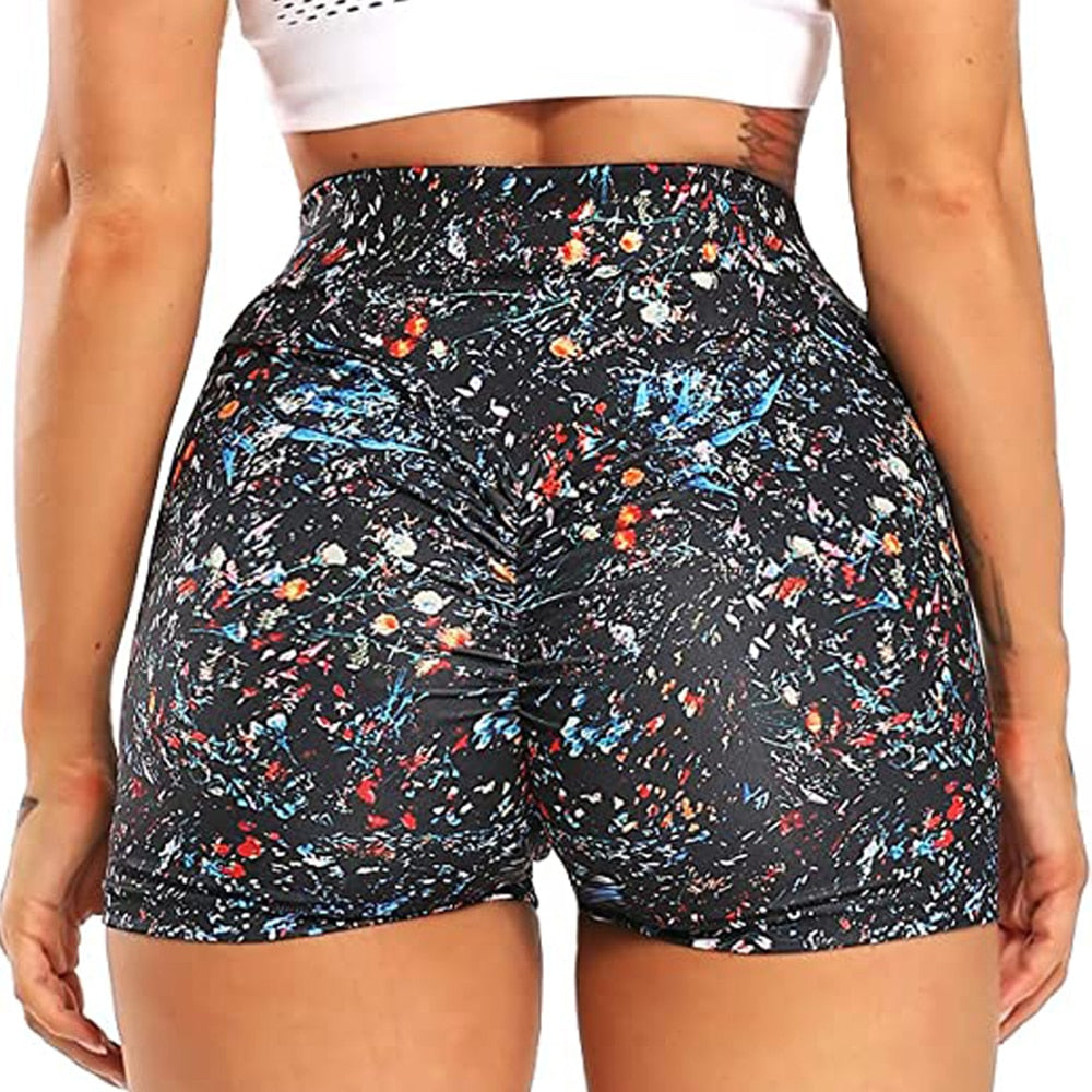 Women's Pattern Printed Scrunch Shorts