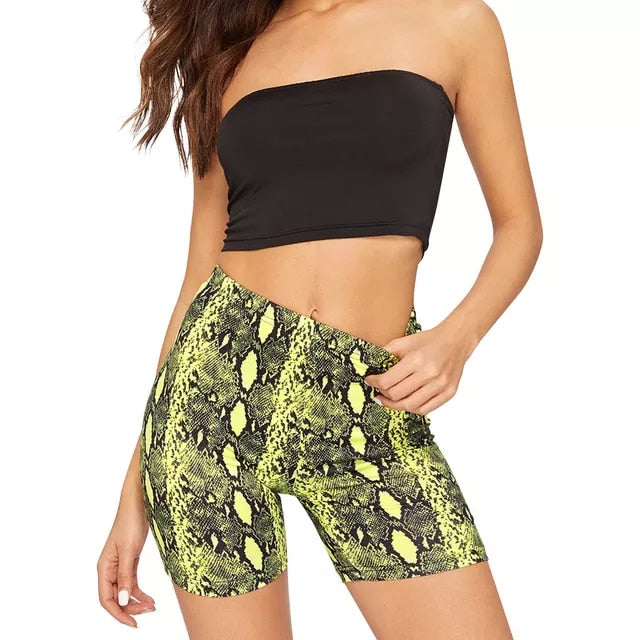 Snakeskin Women's Yoga Shorts