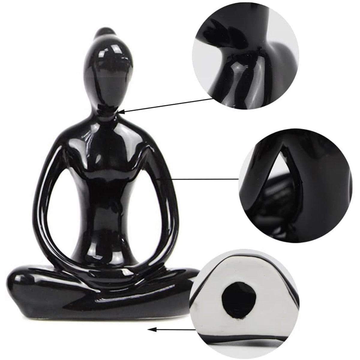 4 Pcs Yoga Meditation  Figurine