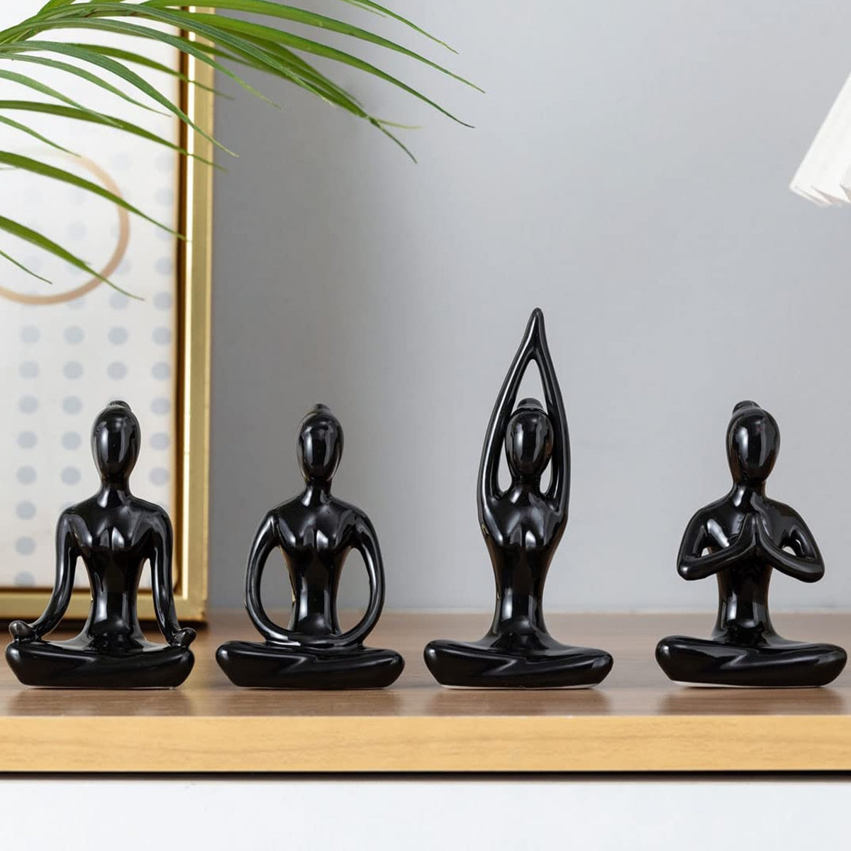 4 Pcs Yoga Meditation  Figurine