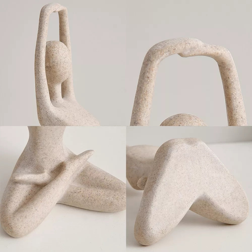 Abstract Art Yoga Pose Figurines