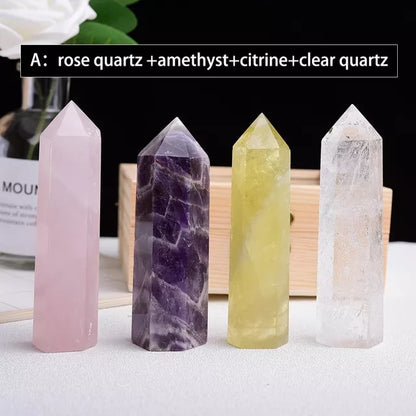 4PCS /set Healing Crystal Wands