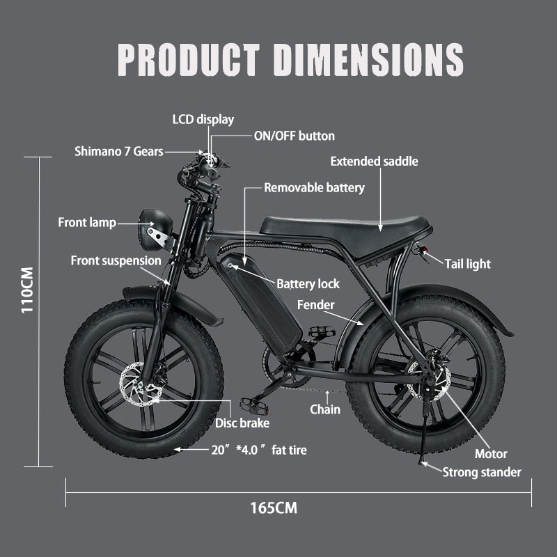 20inch Fat Electric Bike 48V 750W