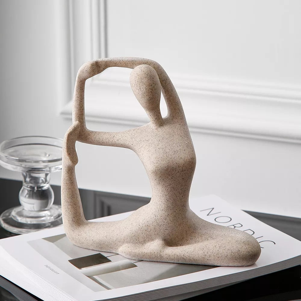 Abstract Art Yoga Pose Figurines