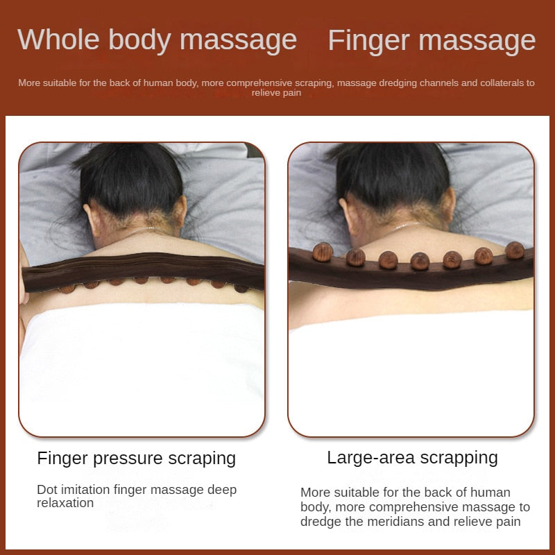 Massager for Body Natural Carbonized Wood