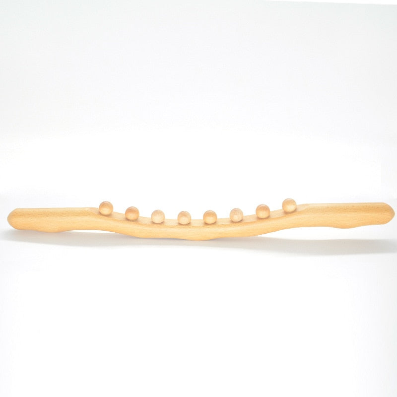 New 8 Beads Massage Wood Stick